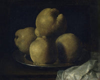 Natura Morta Amb Plat De Codonys By Francisco De Zurbaran Fine Art Print