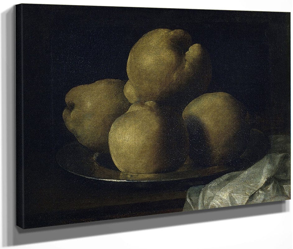 Natura Morta Amb Plat De Codonys By Francisco De Zurbaran Fine Art Print