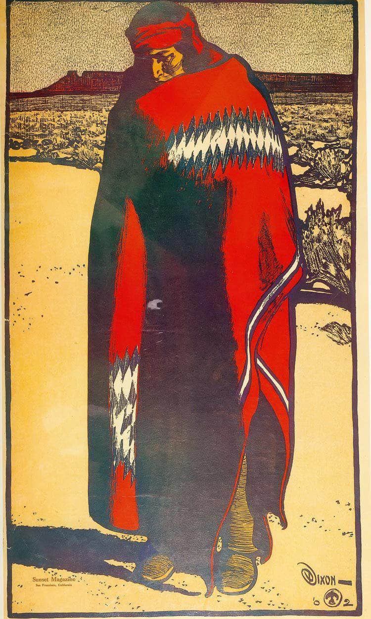 Navajo Indian From Life By Maynard Dixon Fine Art Print