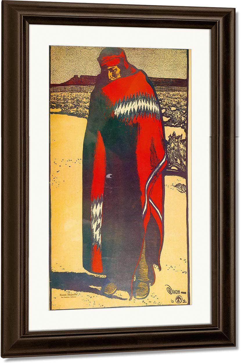 Navajo Indian From Life By Maynard Dixon Fine Art Print
