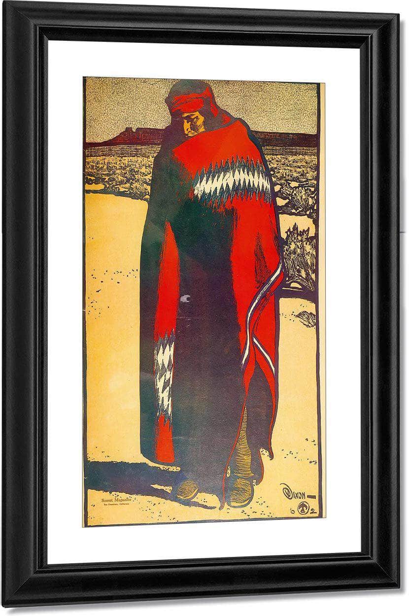 Navajo Indian From Life By Maynard Dixon Fine Art Print