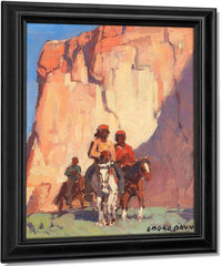 Navajos On Horseback, Canyon De Chelly By Edgar Payne Fine Art Print