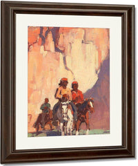 Navajos On Horseback, Canyon De Chelly By Edgar Payne Fine Art Print