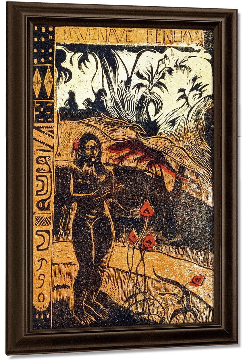 Nave Nave Fenua By Eugene Henri Paul Gauguin Fine Art Print