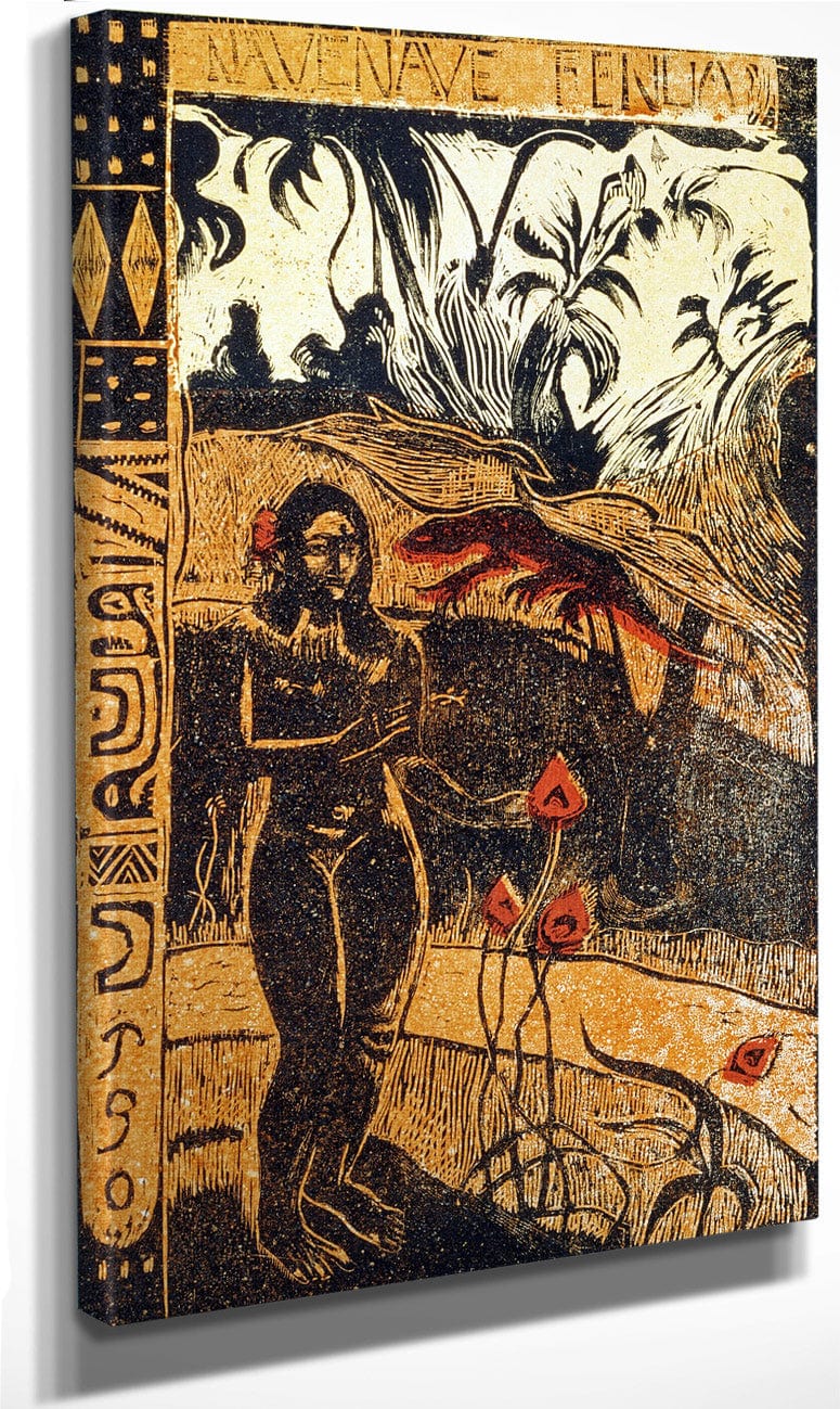 Nave Nave Fenua By Eugene Henri Paul Gauguin Fine Art Print