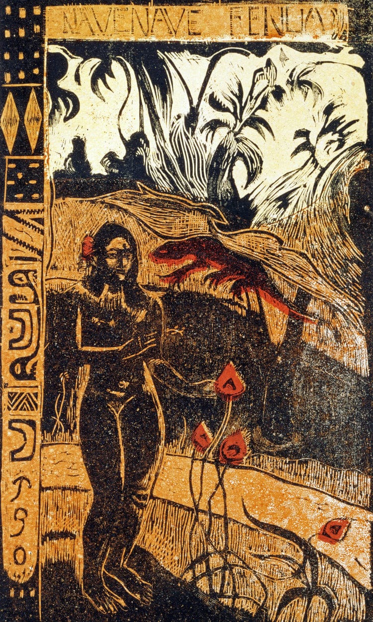 Nave Nave Fenua By Eugene Henri Paul Gauguin Fine Art Print