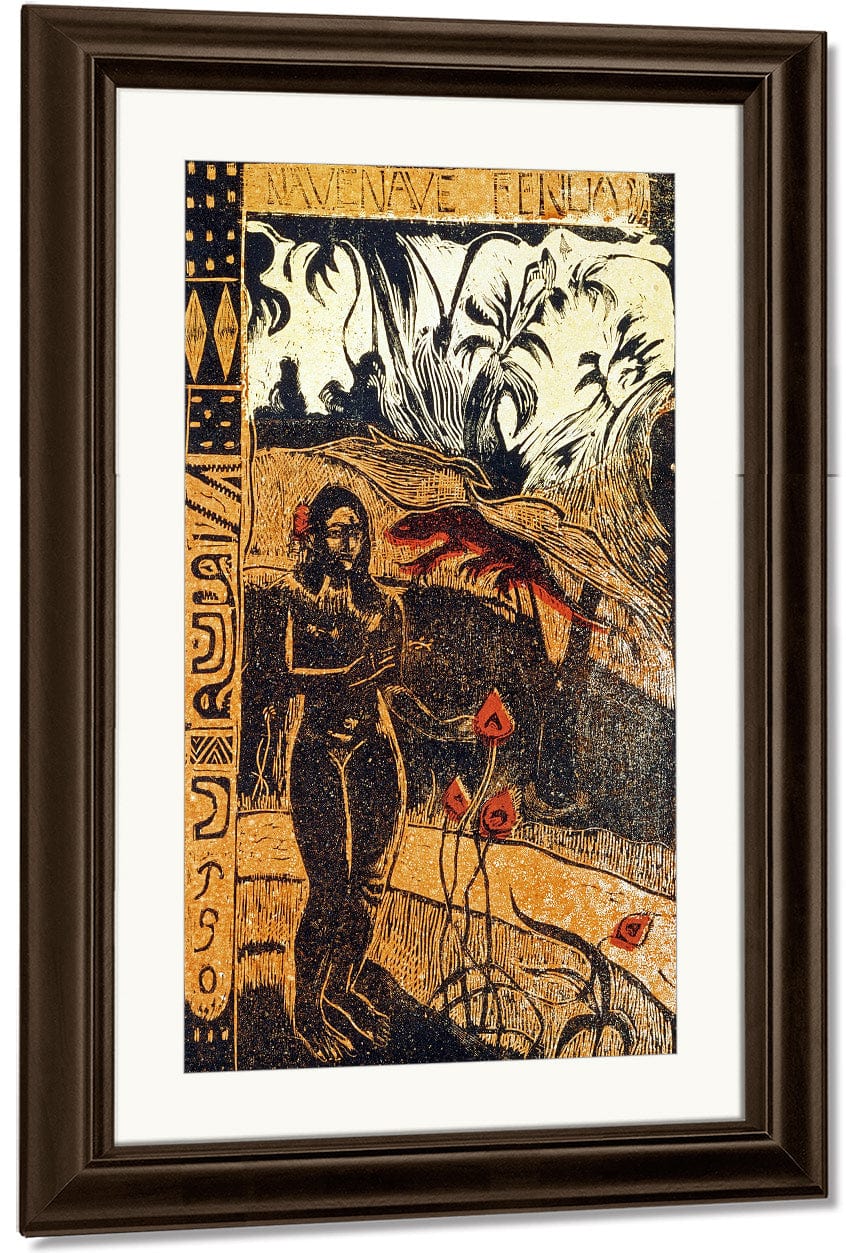 Nave Nave Fenua By Eugene Henri Paul Gauguin Fine Art Print