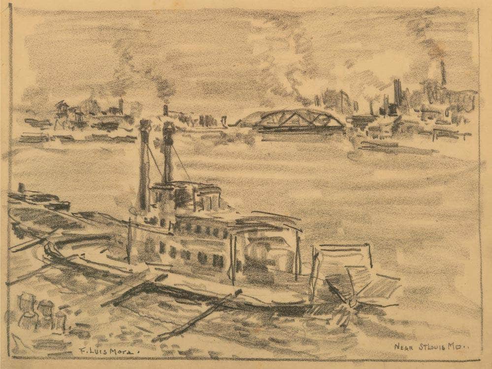 Near St. Louis Missouri By Francis Luis Mora Fine Art Print