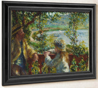Near The Lake By Pierre August Renoir Fine Art Print