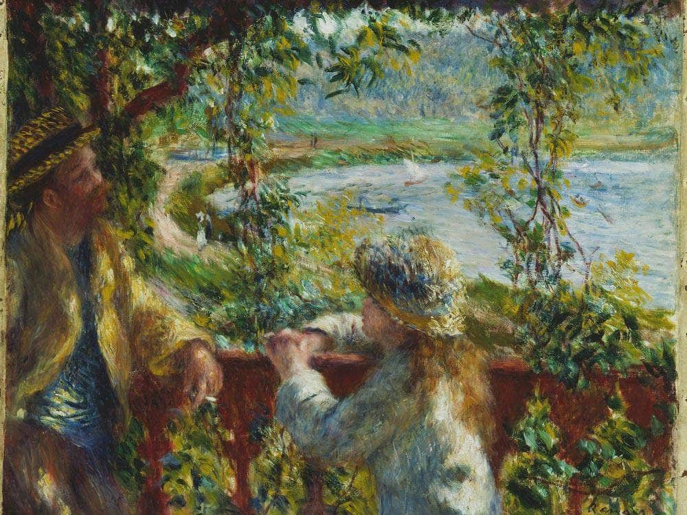 Near The Lake By Pierre August Renoir Fine Art Print