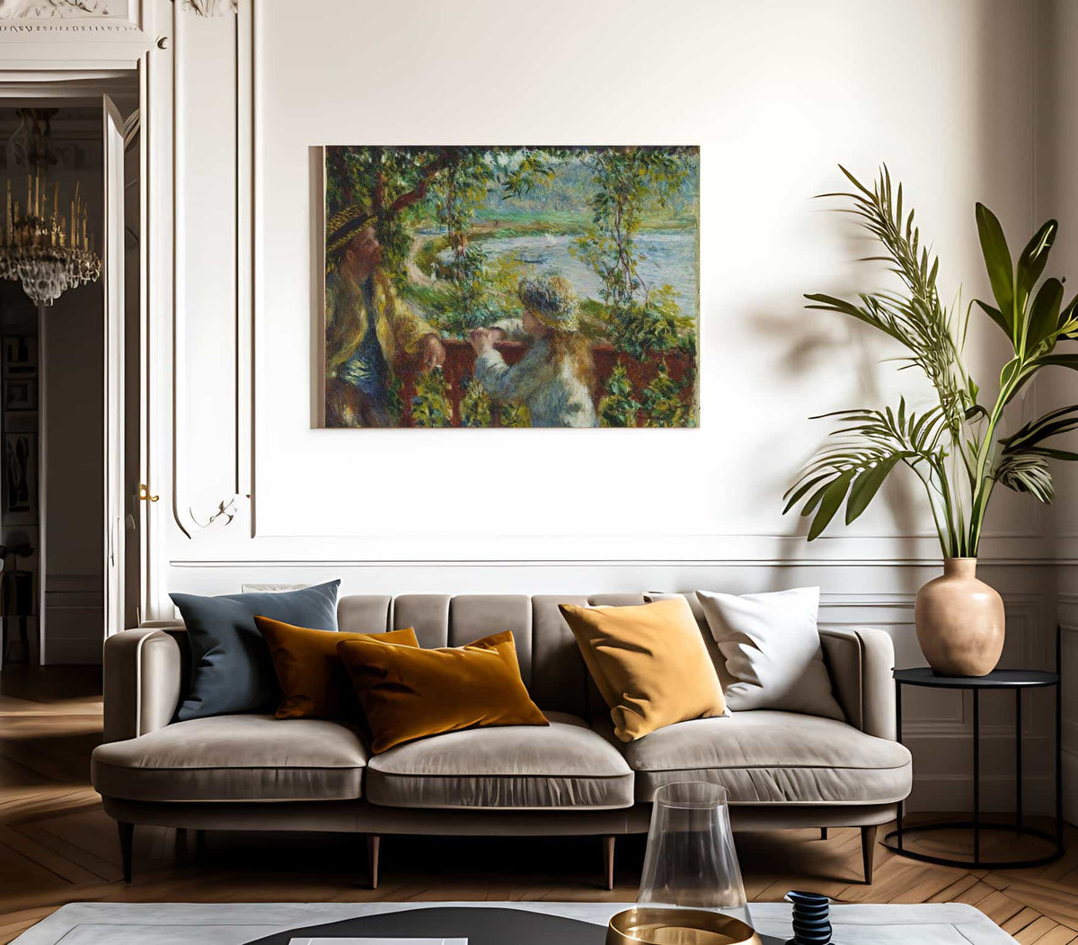 Near The Lake By Pierre August Renoir Fine Art Print