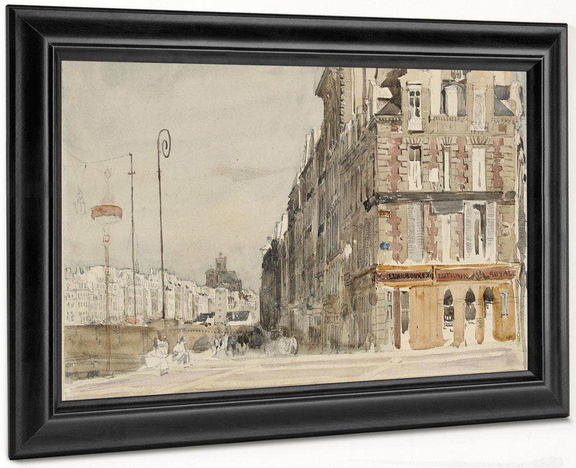 Near The Pont D’arcole Paris By David Cox Fine Art Print