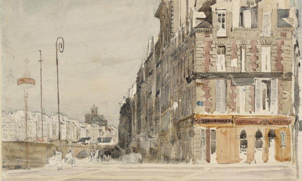 Near The Pont D’arcole Paris By David Cox Fine Art Print