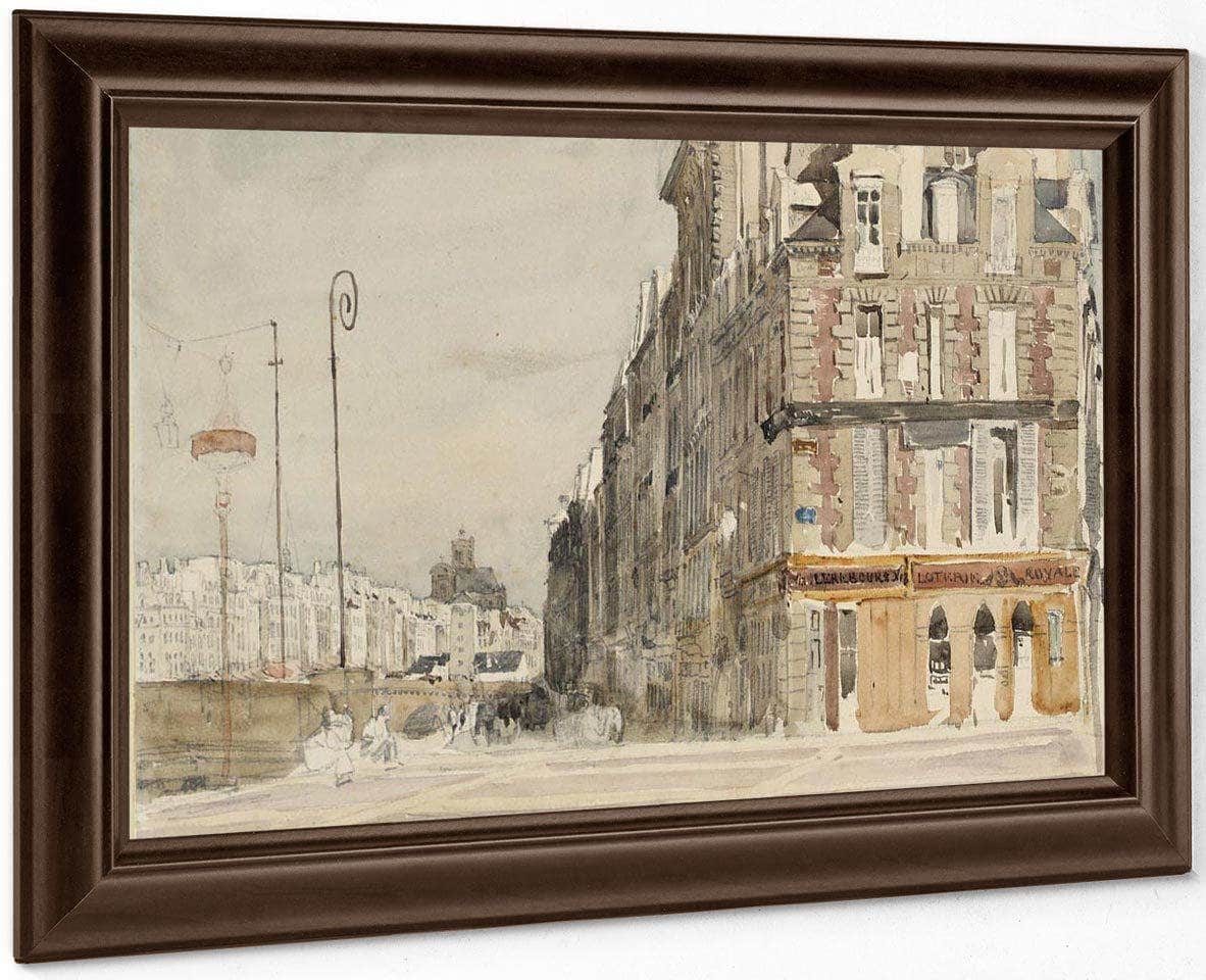 Near The Pont D’arcole Paris By David Cox Fine Art Print