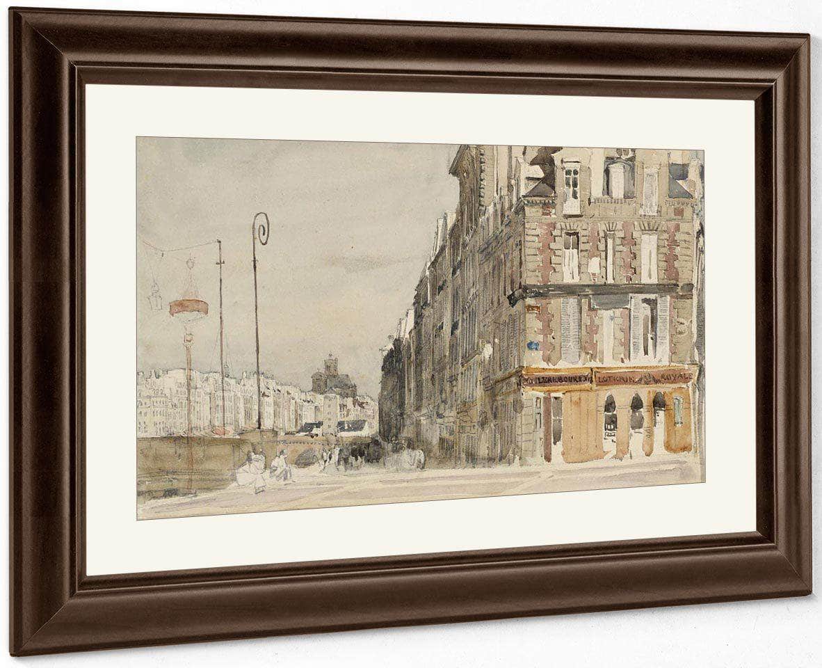 Near The Pont D’arcole Paris By David Cox Fine Art Print