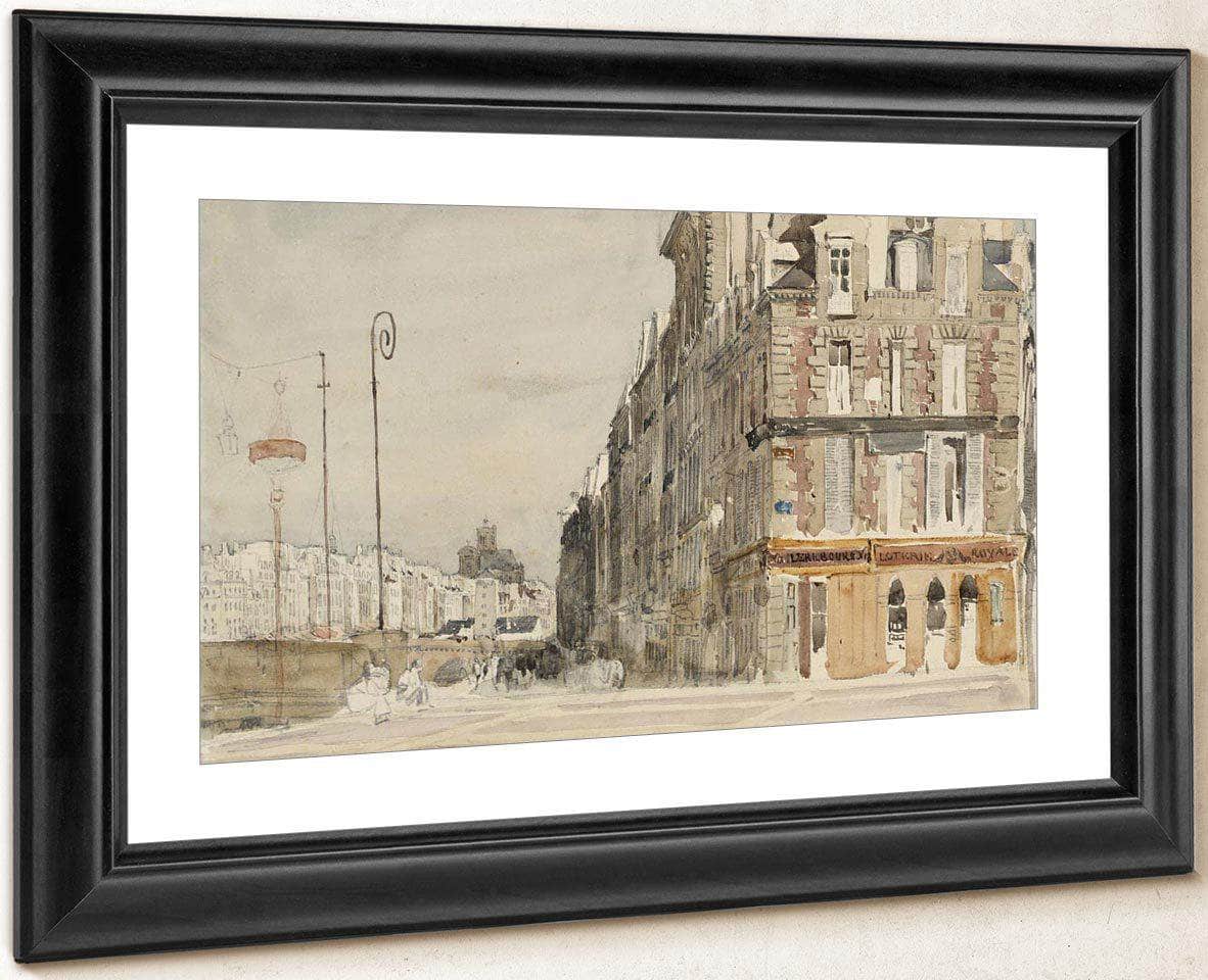 Near The Pont D’arcole Paris By David Cox Fine Art Print