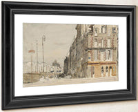 Near The Pont D’arcole Paris By David Cox Fine Art Print