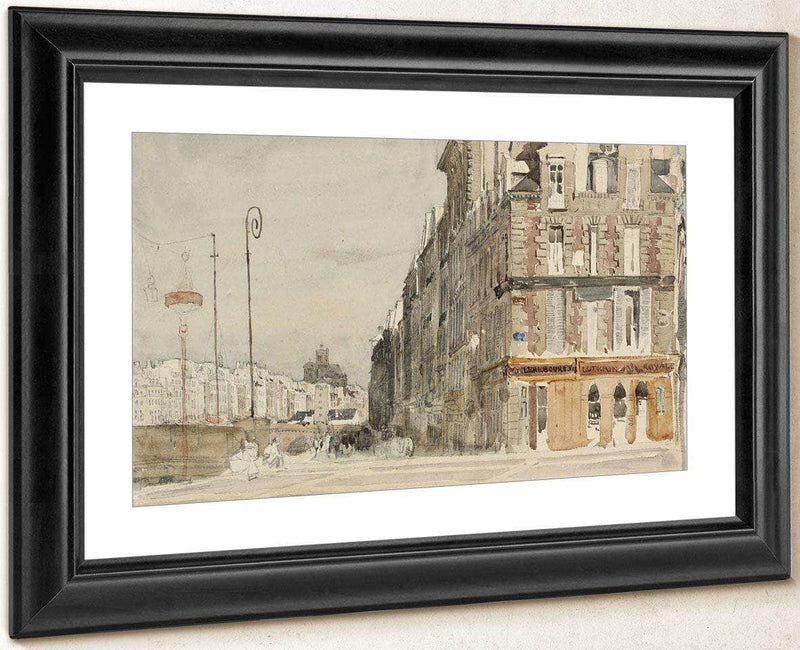 Near The Pont D’arcole Paris By David Cox Fine Art Print