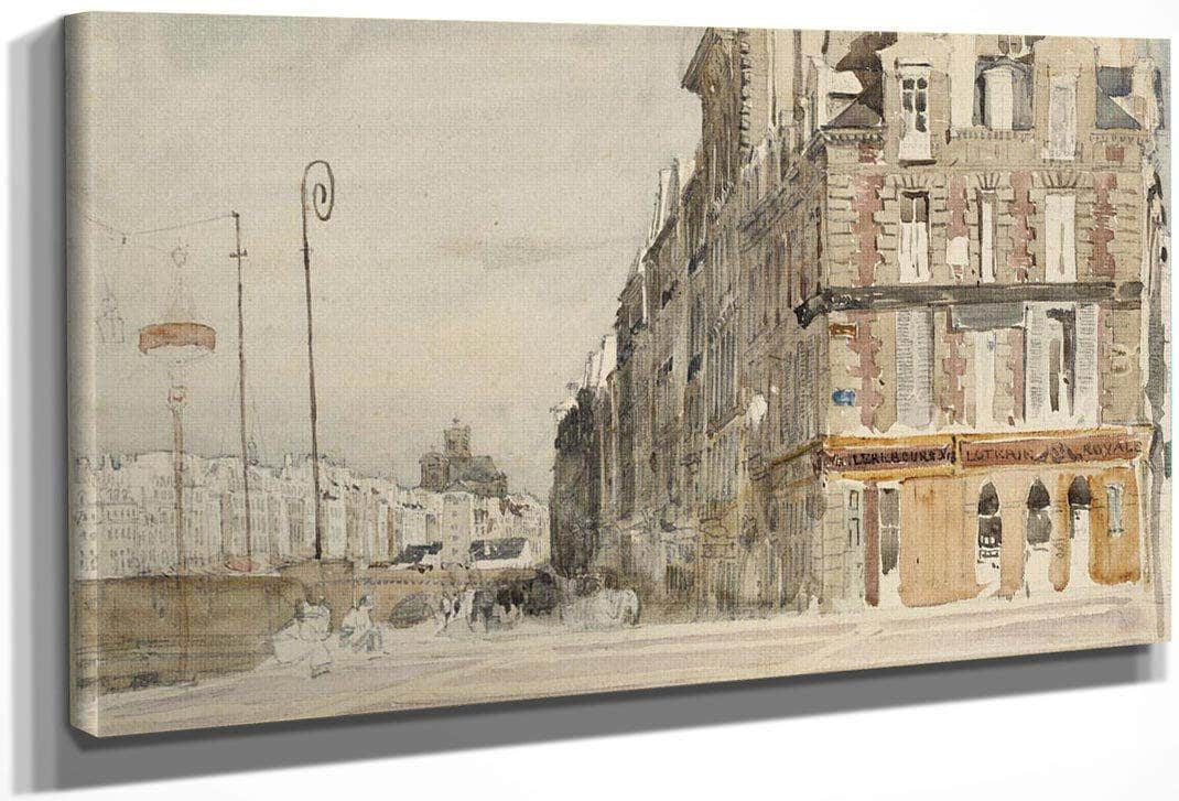 Near The Pont D’arcole Paris By David Cox Fine Art Print