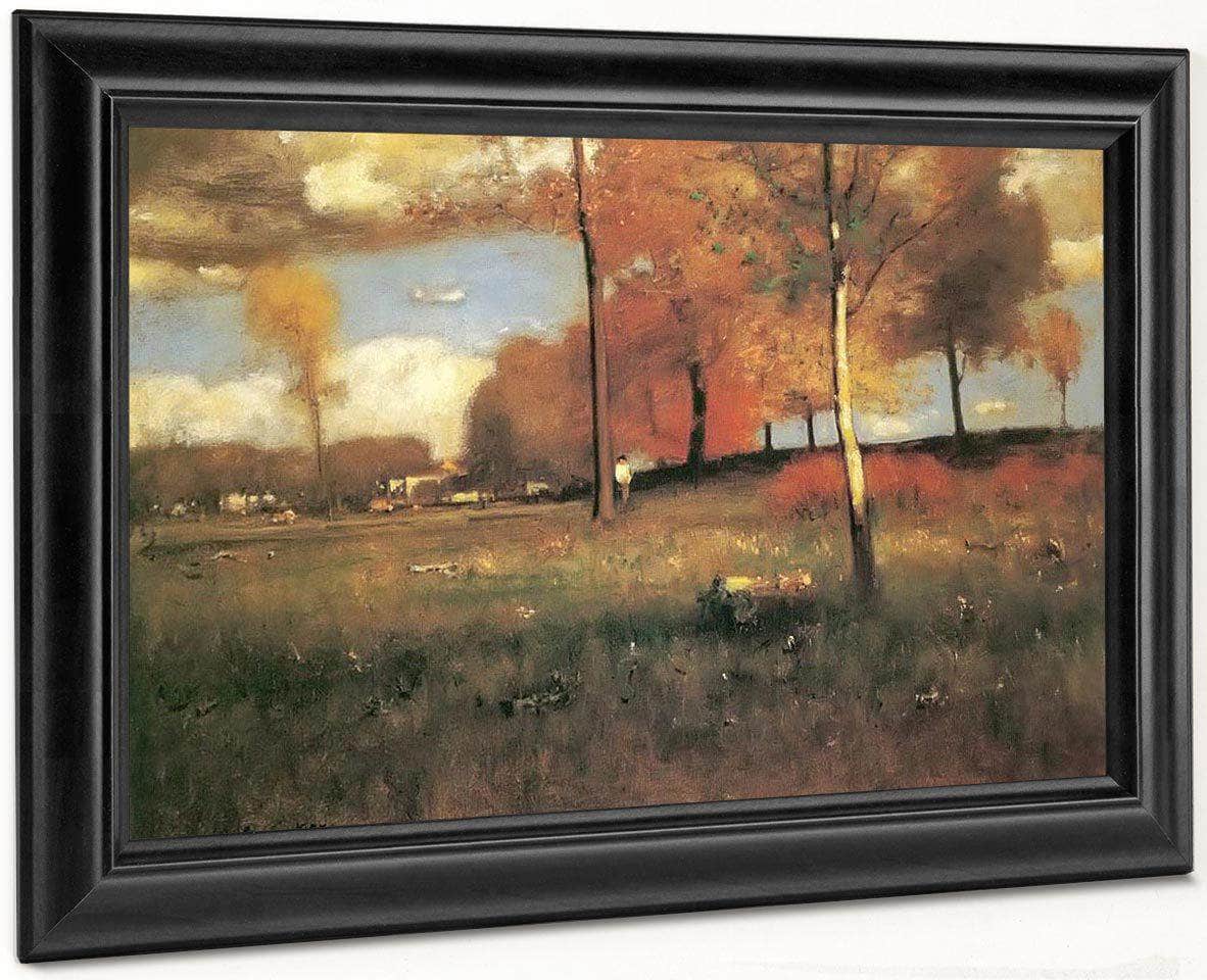 Near The Village October By George Inness Fine Art Print
