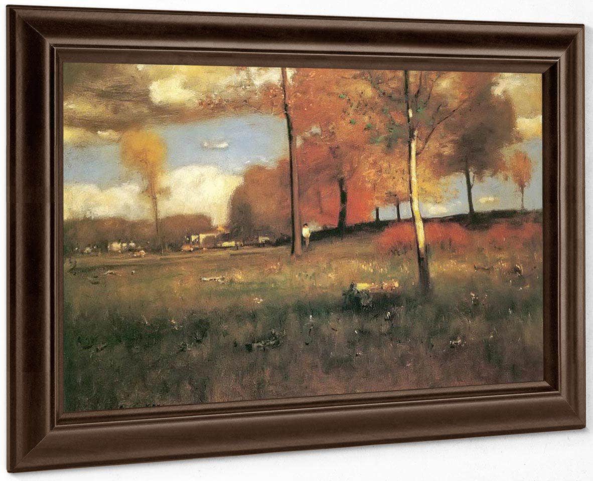 Near The Village October By George Inness Fine Art Print