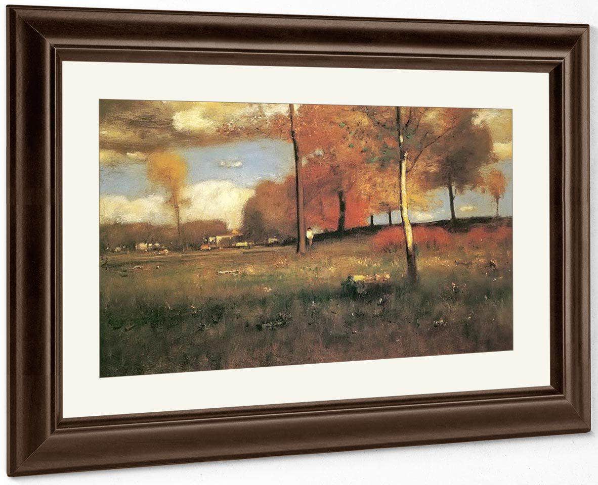 Near The Village October By George Inness Fine Art Print