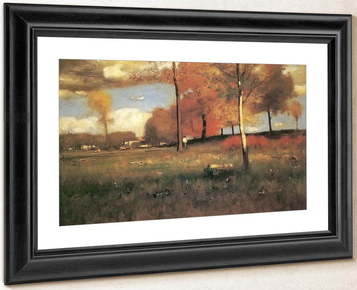 Near The Village October By George Inness Fine Art Print