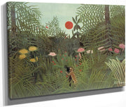 Negro Attacked By A Jaguar 1910 By Henri Rousseau Fine Art Print