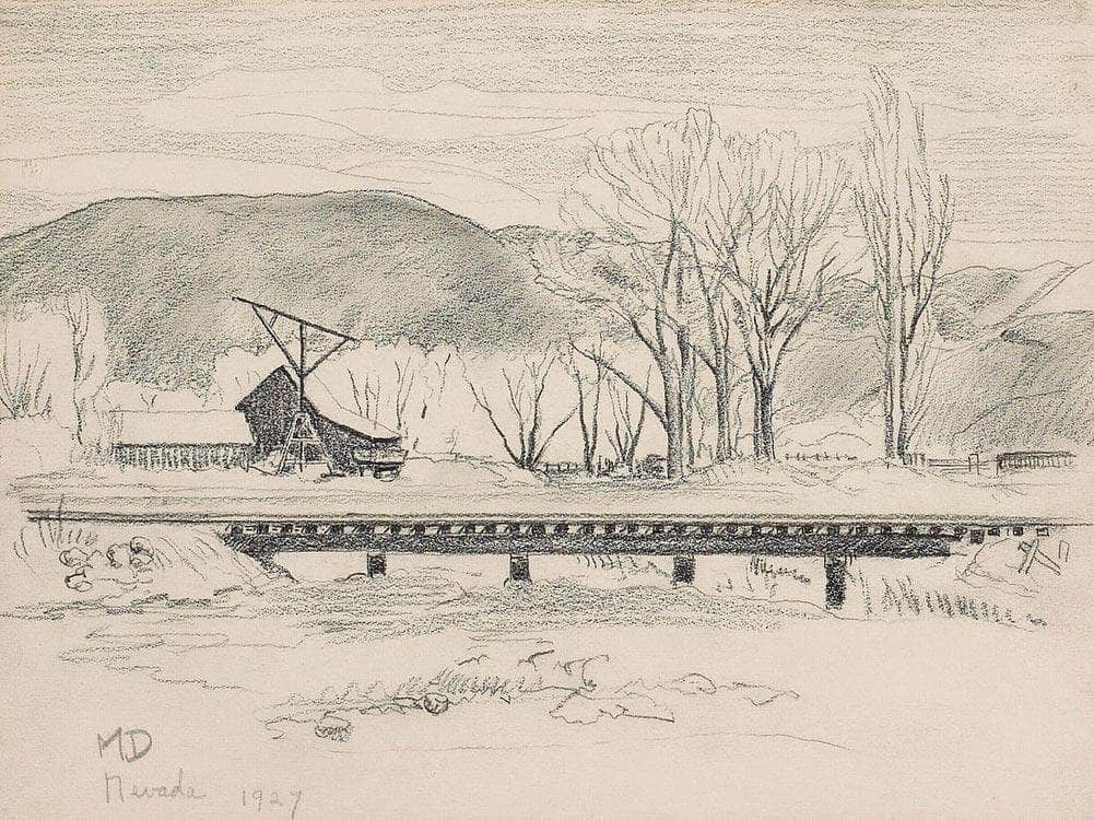 Nevada Landscape 1927 By Maynard Dixon Fine Art Print