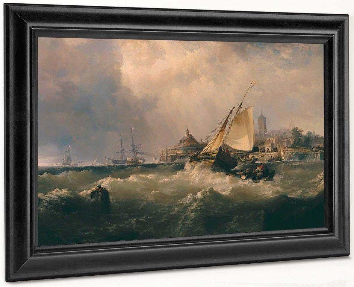 New Castle On The Delaware By Moran, Edward Fine Art Print