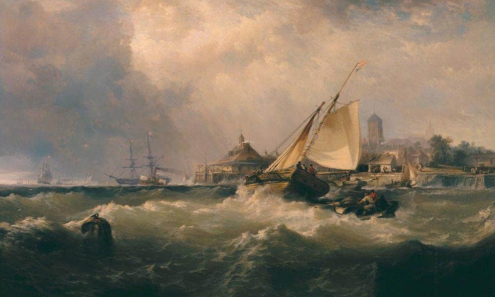 New Castle On The Delaware By Moran, Edward Fine Art Print