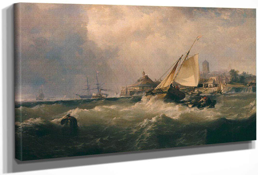 New Castle On The Delaware By Moran, Edward Fine Art Print