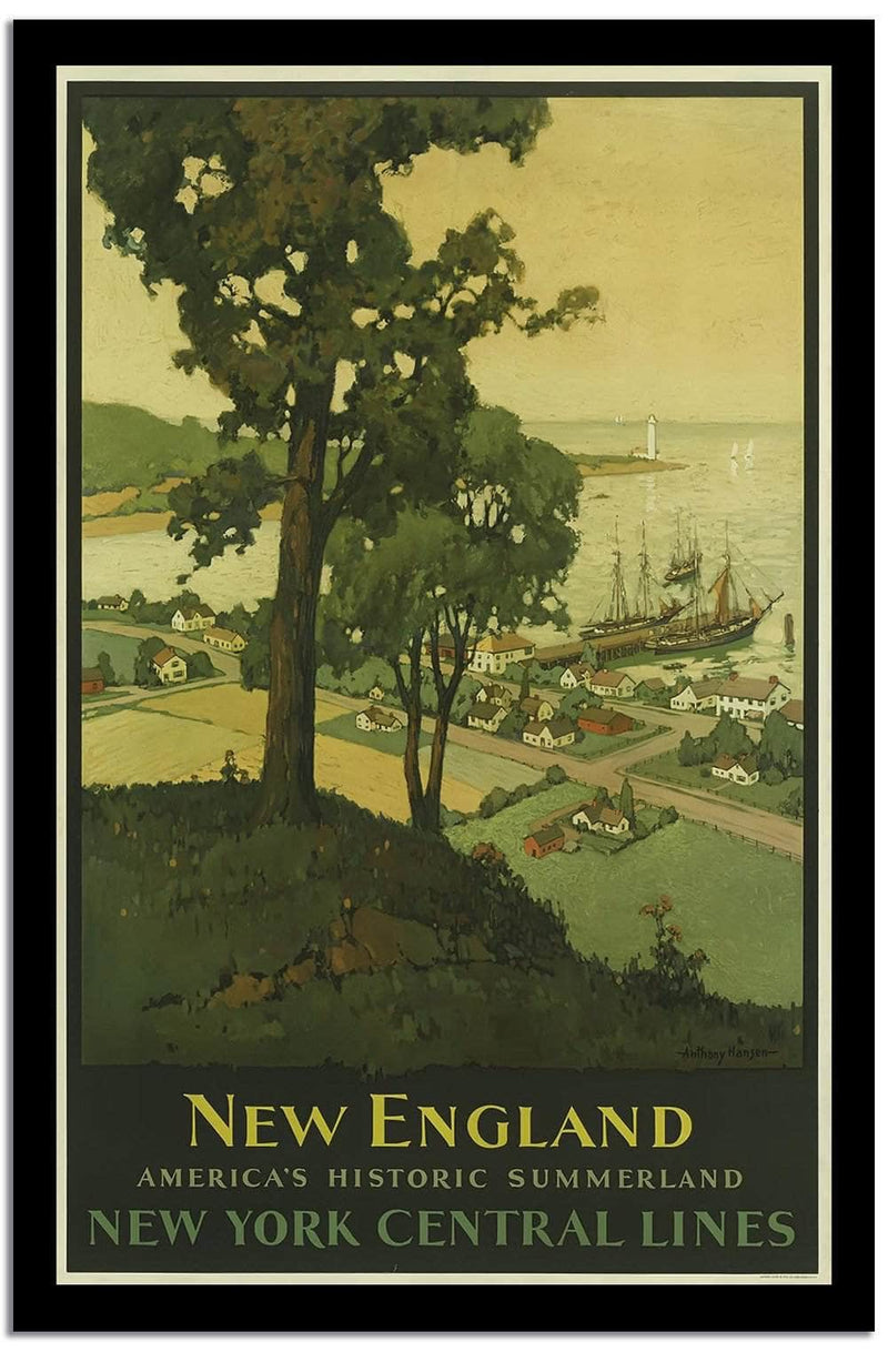 New England  Vintage Poster Fine Art Print