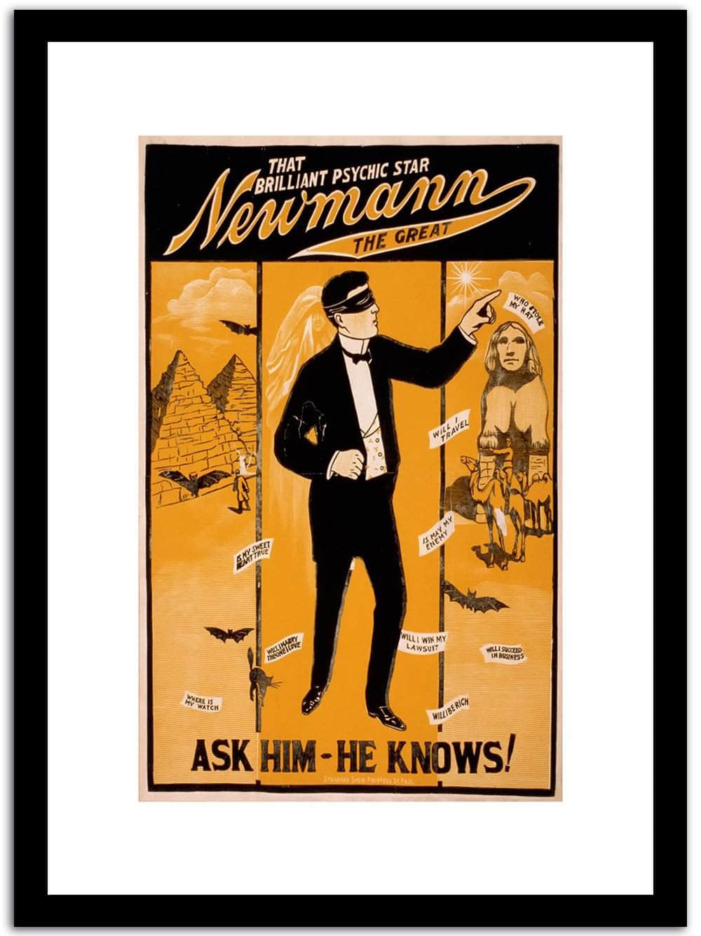 New Mann  Vintage Circus Poster Fine Art Print