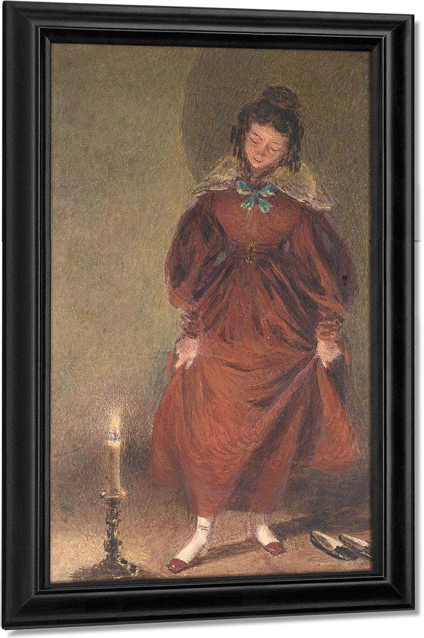 New Red Shoes, The Artist's Wife By William Henry Walker Fine Art Print