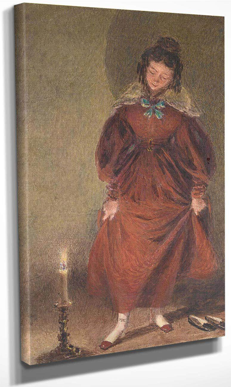 New Red Shoes, The Artist's Wife By William Henry Walker Fine Art Print