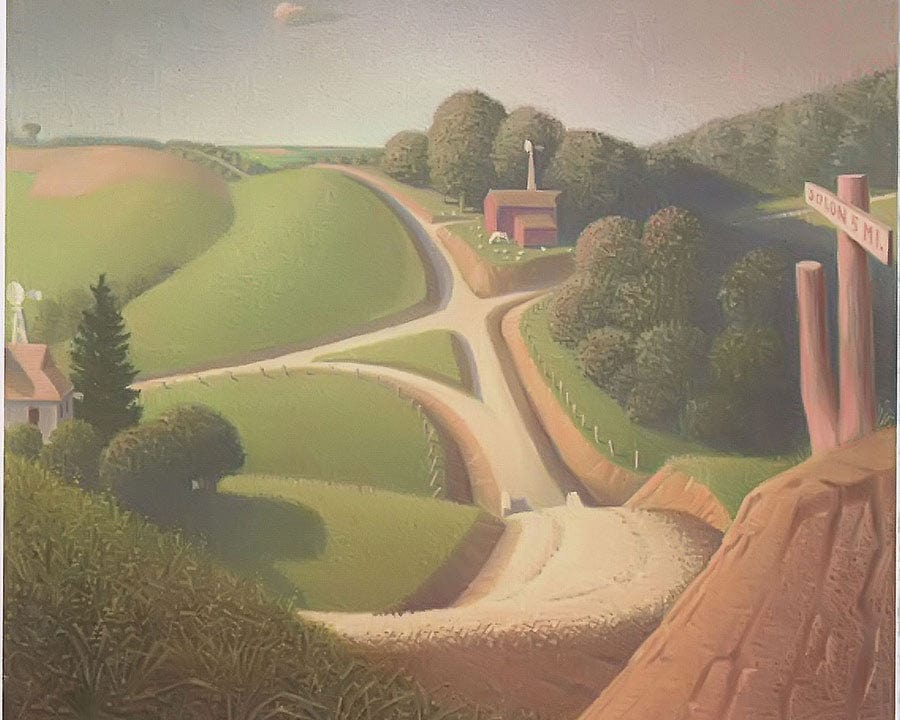 New Road By Grant Wood Fine Art Print