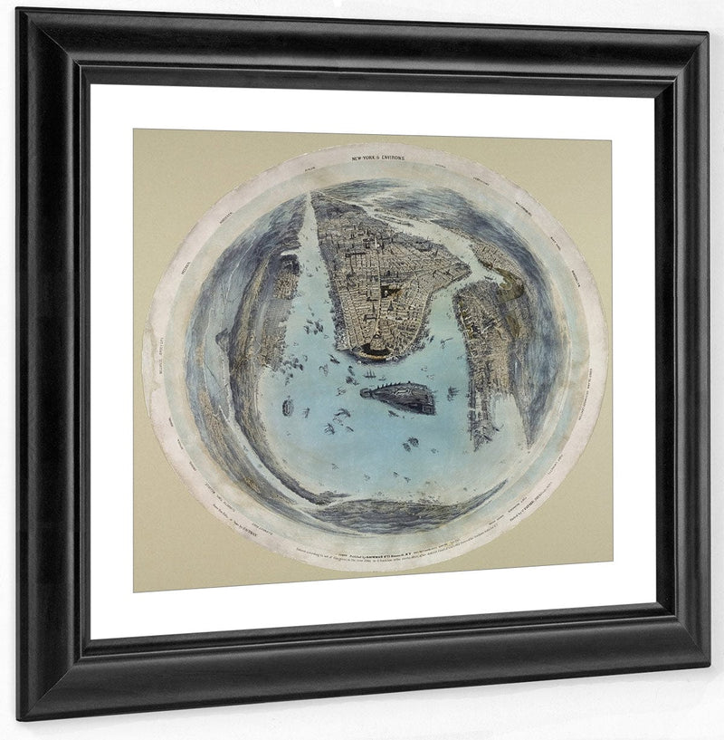 New York And Environs By John Bachmann Fine Art Print