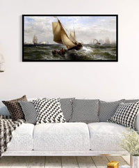 New York Bay Painting Edward Moran Canvas Art Fine Art Print
