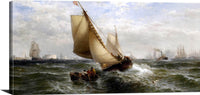 New York Bay Painting Edward Moran Canvas Art Fine Art Print
