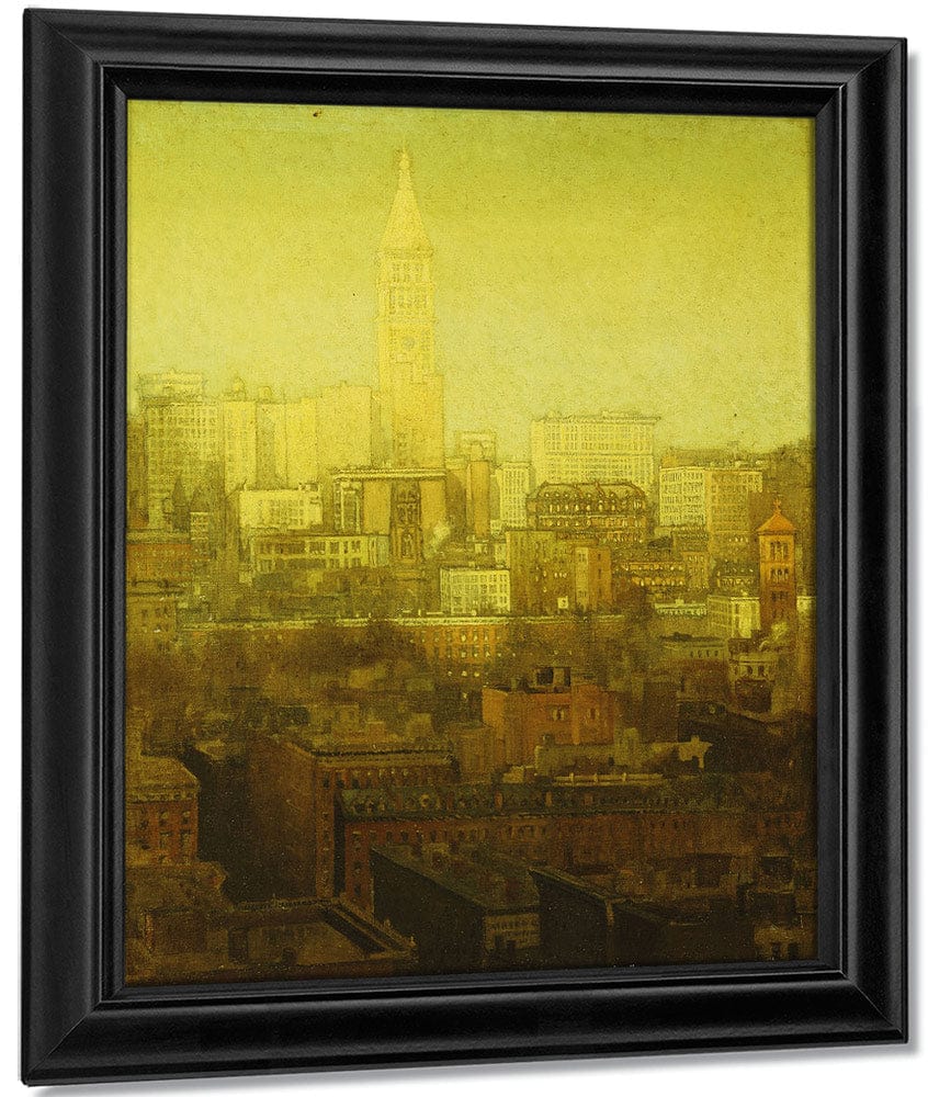 New York Cityscape By Paul Cornoyer Fine Art Print