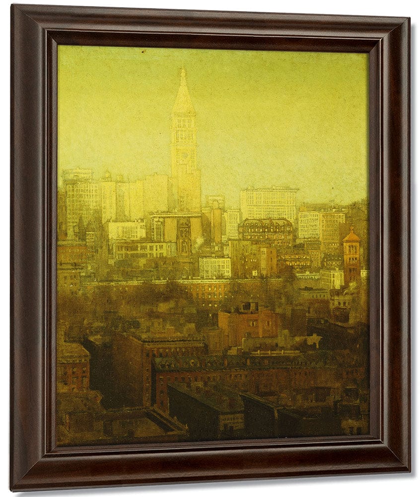 New York Cityscape By Paul Cornoyer Fine Art Print