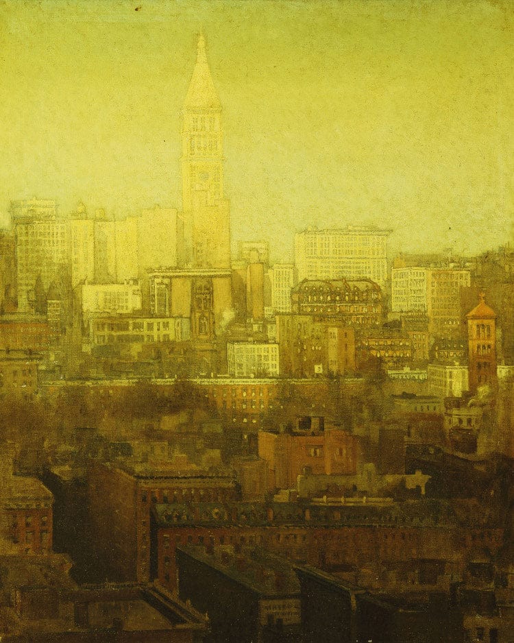New York Cityscape By Paul Cornoyer Fine Art Print