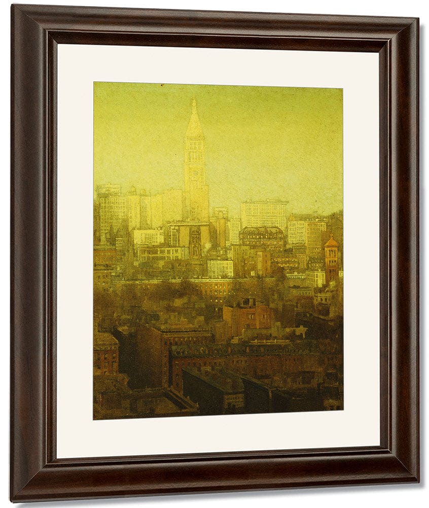 New York Cityscape By Paul Cornoyer Fine Art Print