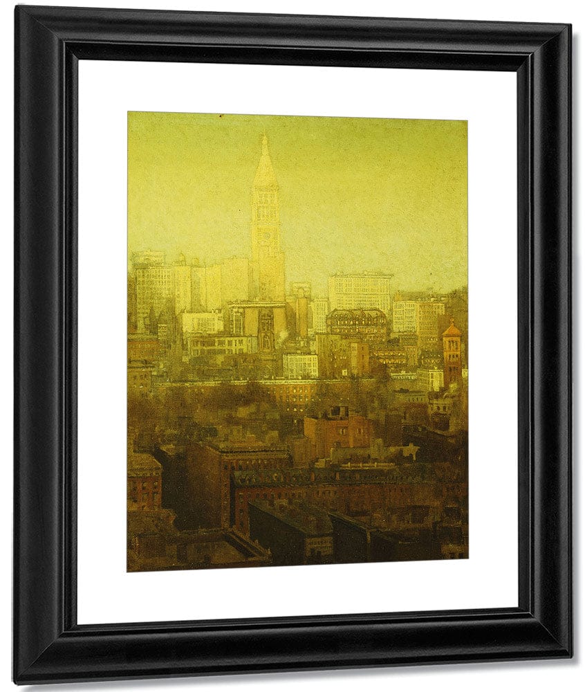 New York Cityscape By Paul Cornoyer Fine Art Print
