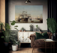 New York Harbor By Fitz Henry Lane Fine Art Print