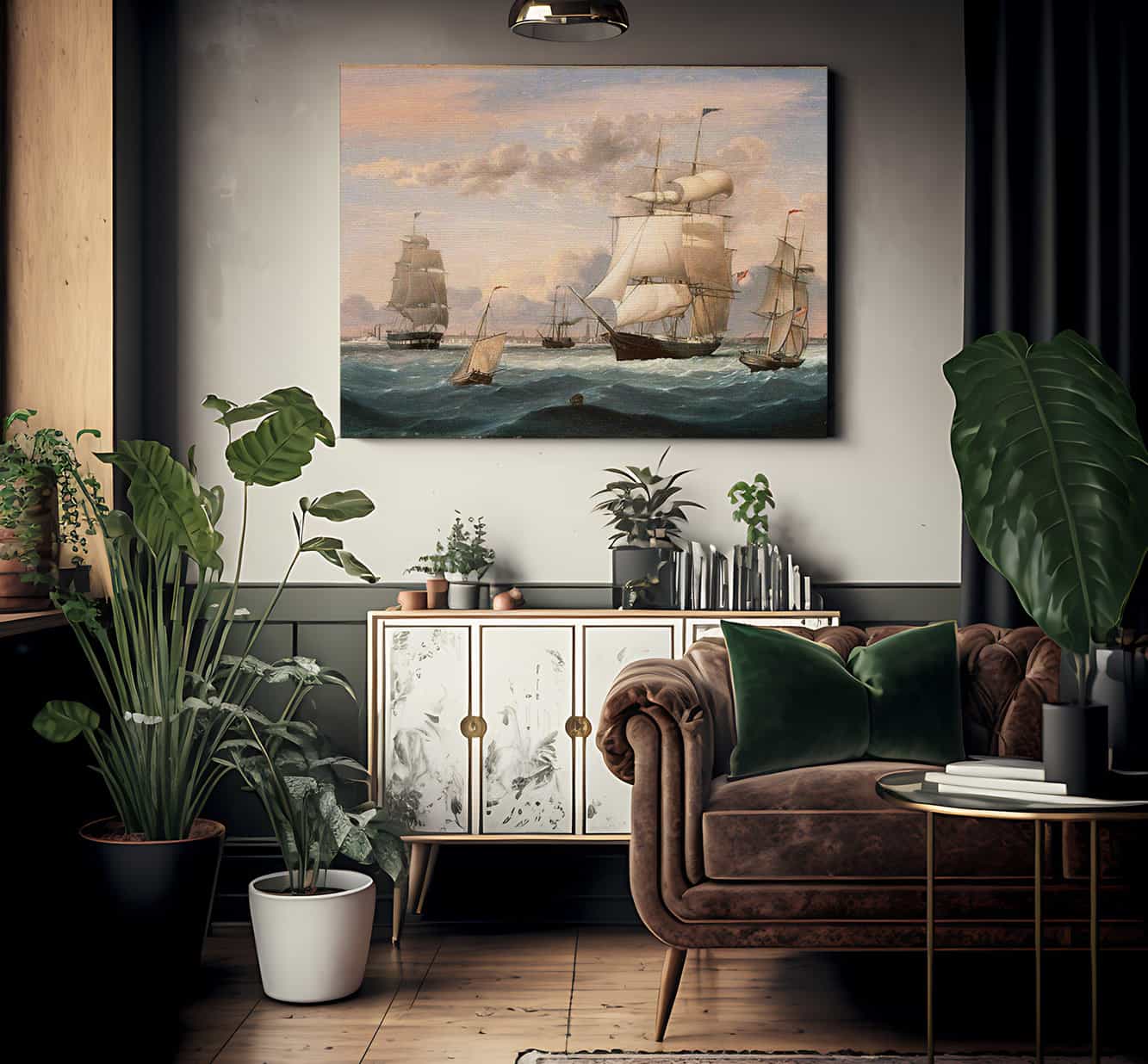 New York Harbor By Henry Fitz Lane Fine Art Print