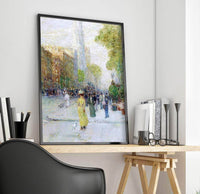 New York Street Scene Painting Frederick Childe Hassam Canvas Art Fine Art Print