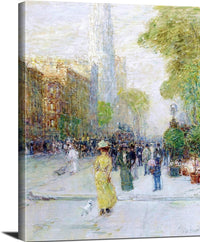 New York Street Scene Painting Frederick Childe Hassam Canvas Art Fine Art Print