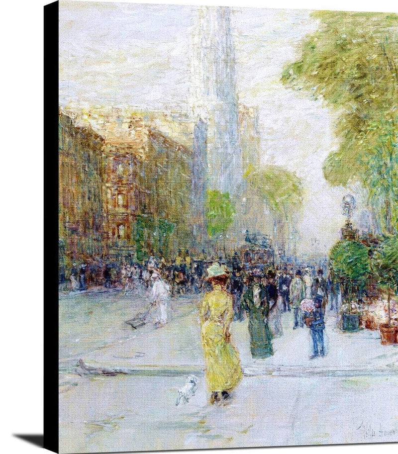 New York Street Scene Painting Frederick Childe Hassam Canvas Art Fine Art Print